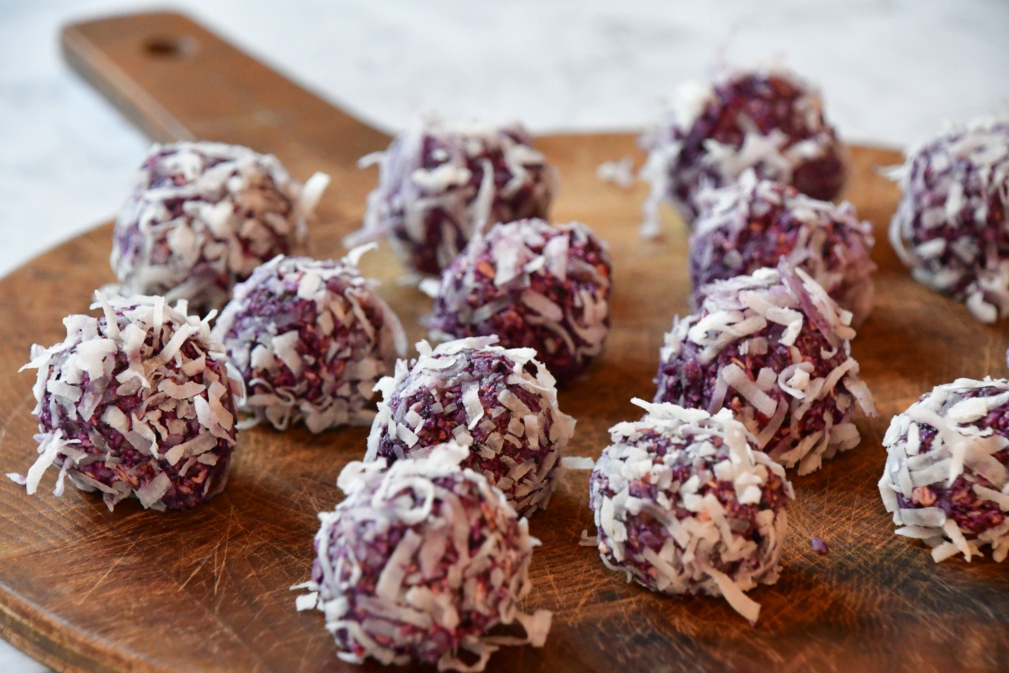 Wild Blueberry Coconut Balls
 &ndash; Josh Pond