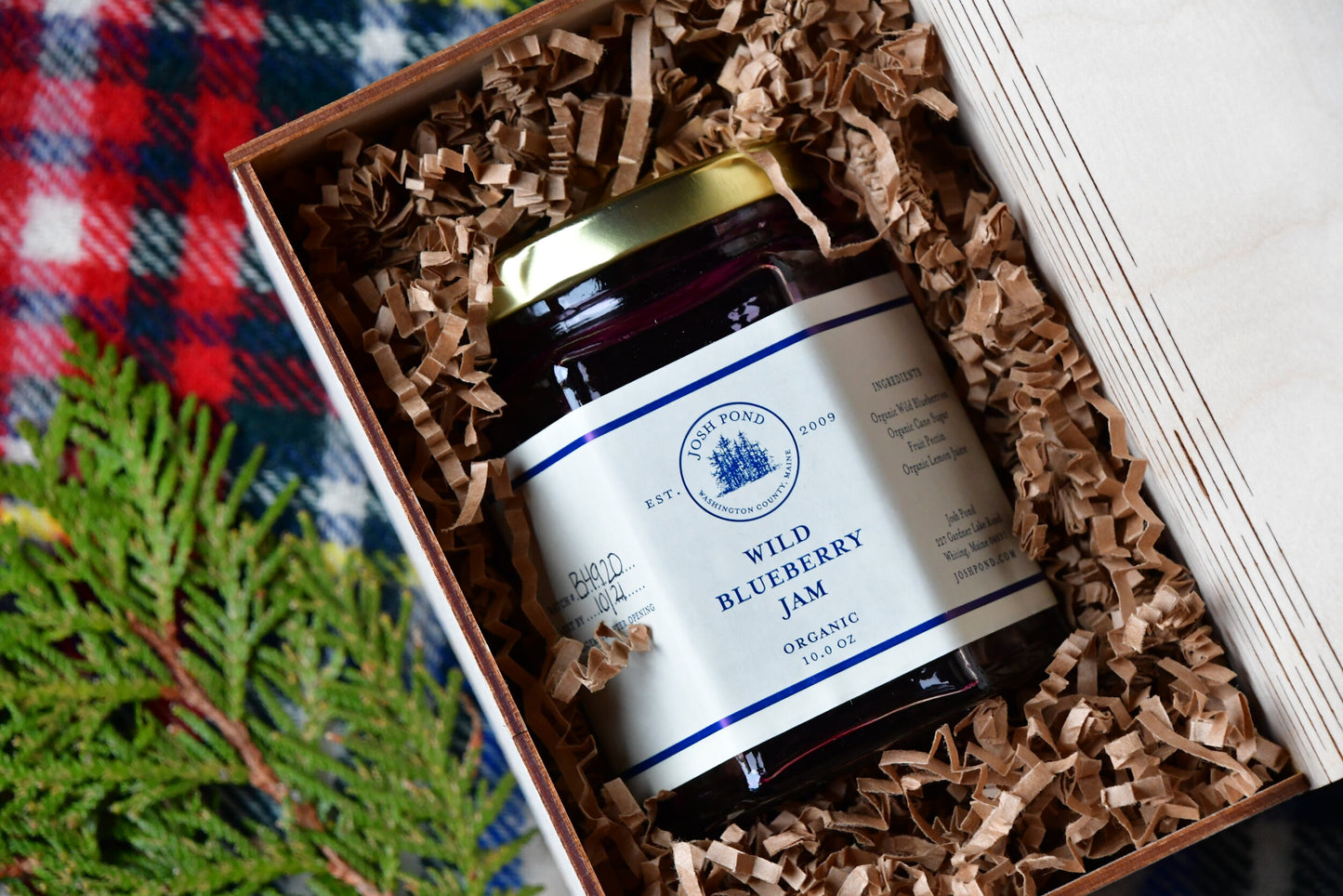 Returning Soon: Small Gift Crate - Organic Wild Blueberry Jam