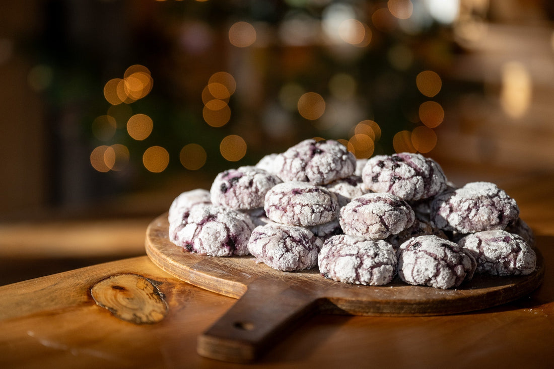 Wild Blueberry Crinkle Cookies