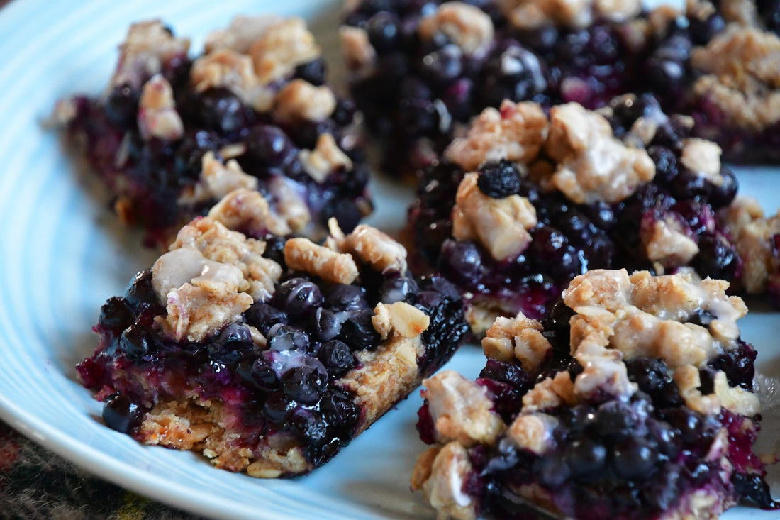 Wild Blueberry Crumble Bars