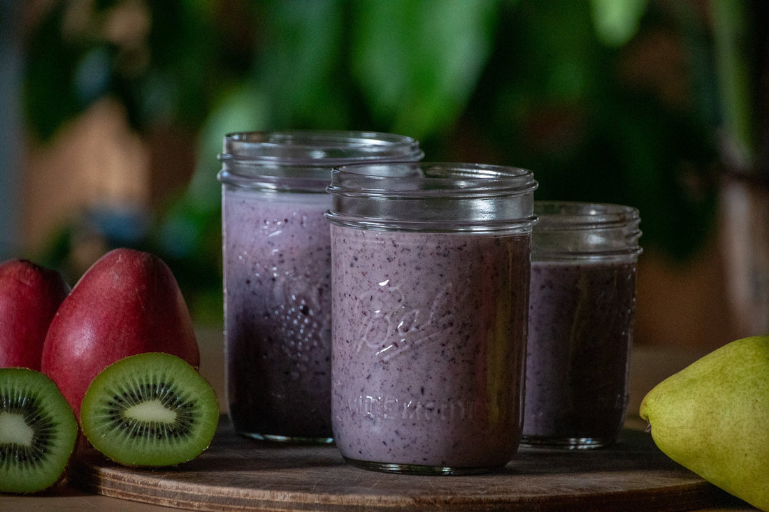 Wild Blueberry Pear Flax Smoothie