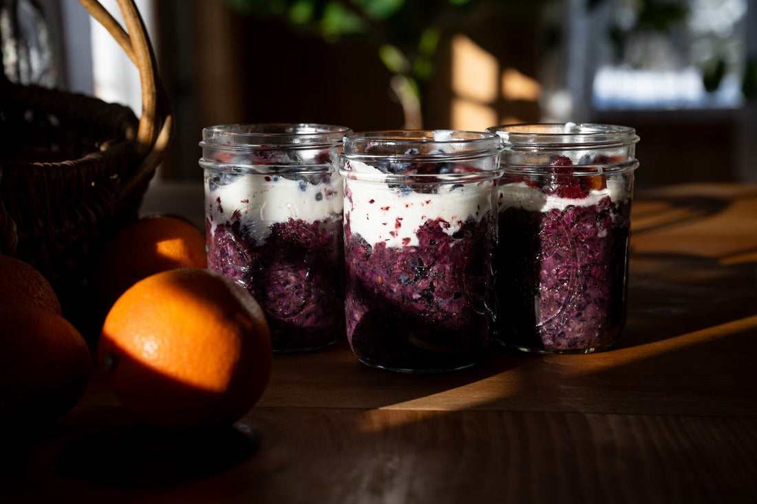Wild Blueberry-Blood Orange Overnight Oats