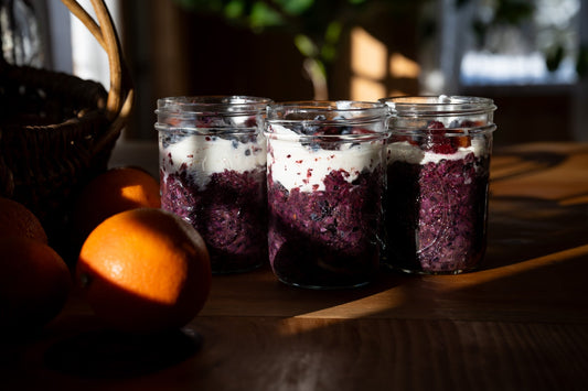 Wild Blueberry-Blood Orange Overnight Oats