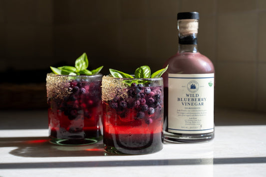 Wild Blueberry-Basil Shrub