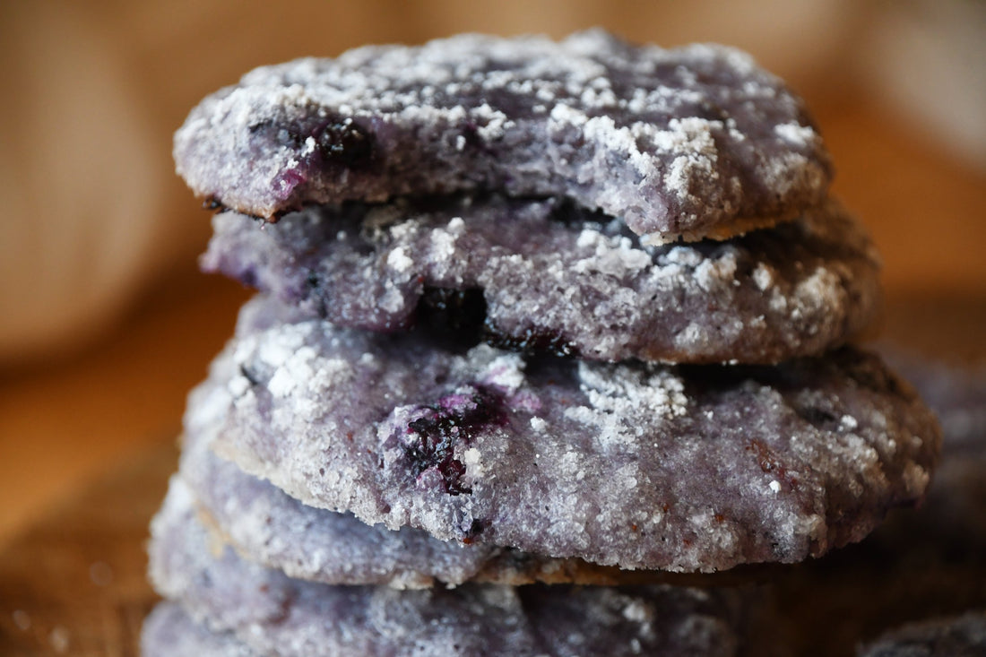 Wild Blueberry Crinkle Cookies