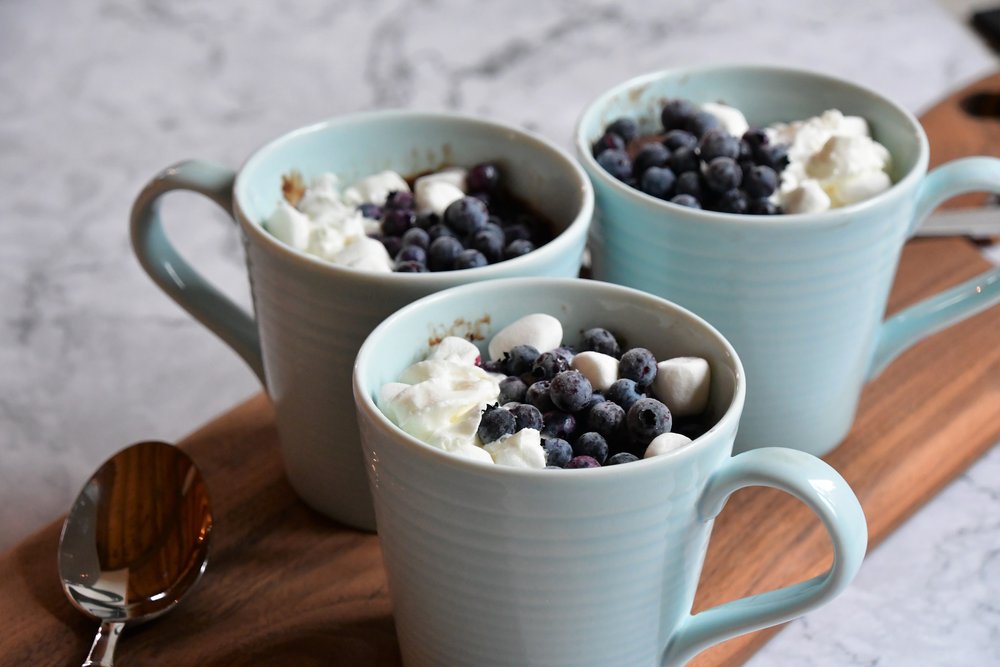 Wild Blueberry Hot Cocoa Mug Cake